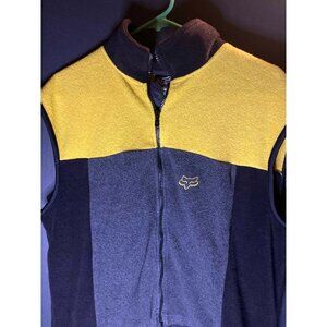 Fox Racing Fleece Zip Up Vest Mens XL Motorsports Colorblock BMX Y2K